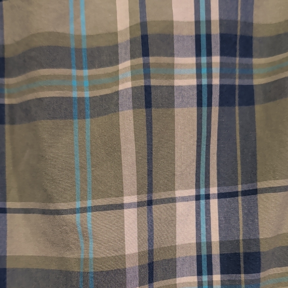 American Eagle Outfitters Green and Blue Plaid Shirt - Picture 3 of 3